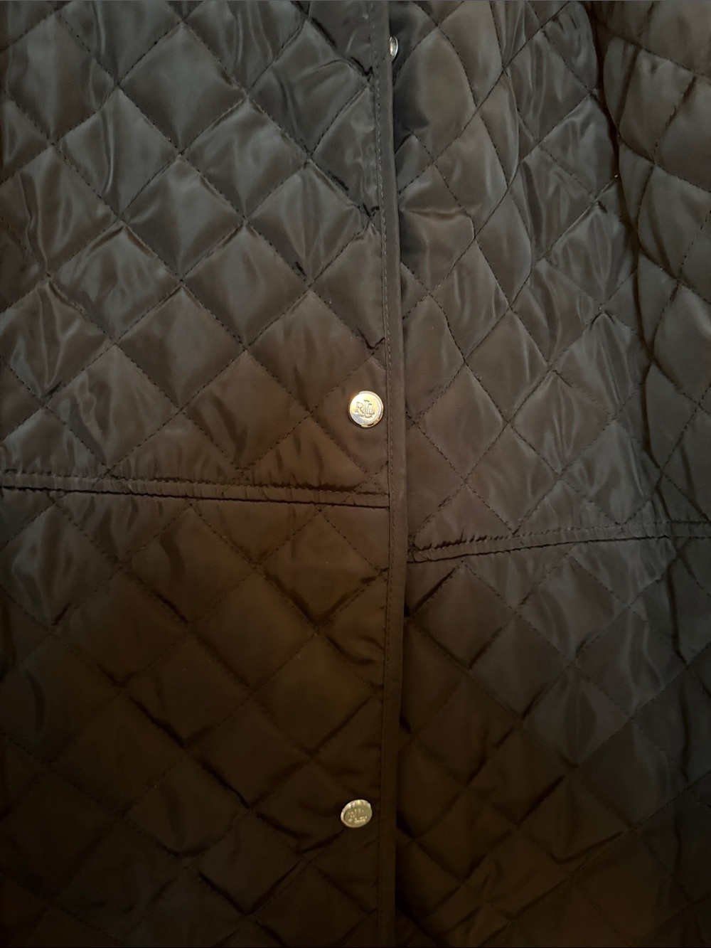 Lauren Ralph Lauren Black Quilted Snap-Front Puffer Jacket - Picture 4 of 4